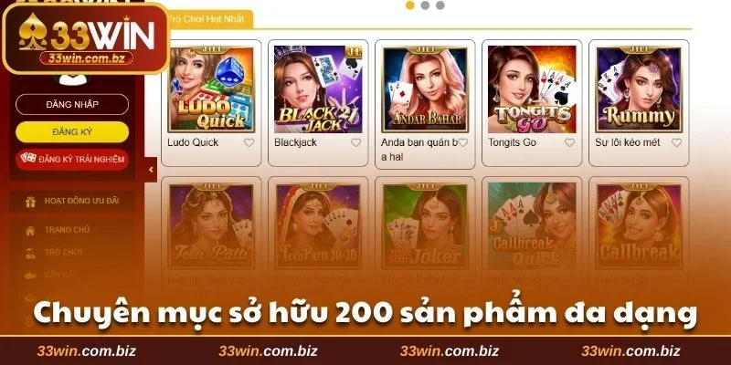 Chuyên mục mang đến 200 sản phẩm đa dạng