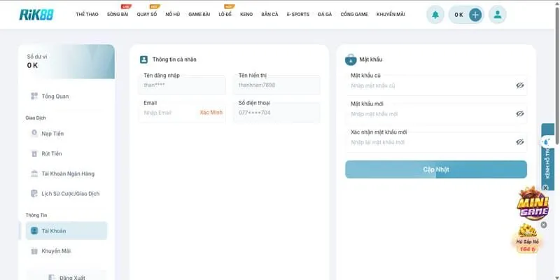 Hướng dẫn người chơi bảo mật an toàn cho tài khoản